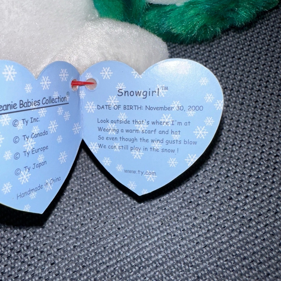 Ty Beanie Baby Snowman Plush Toy Holiday“Snowgirl” 2000 Vintage Christmas H - Picture 9 of 16